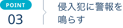 侵入犯に警報を鳴らす