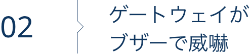 ゲートウェイがブザーで威嚇